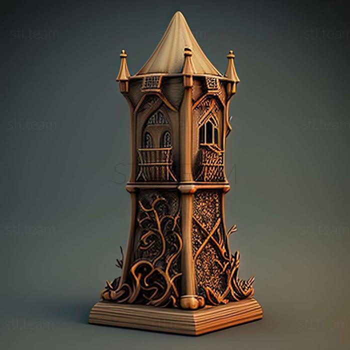 3D модель Игра Нарисованная раскрашенная башня (STL)